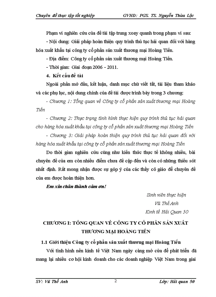 image for page Giải pháp hoàn thiện quy trình thủ tục hải quan đối với hàng hóa xuất khẩu tại công ty cổ phần sản xuất thương mại hoàng tiến