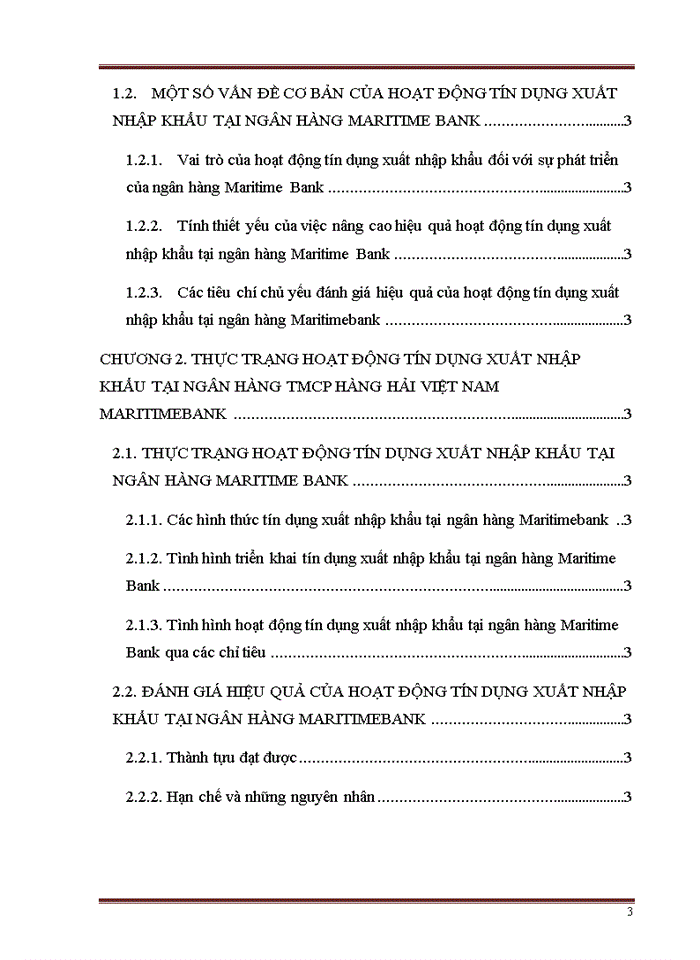 Các giải pháp nhằm phát triển và nâng cao hiệu quả hoạt động tín dụng xuất nhập khẩu của ngân hàng tmcp hàng hải việt nam maritime bank