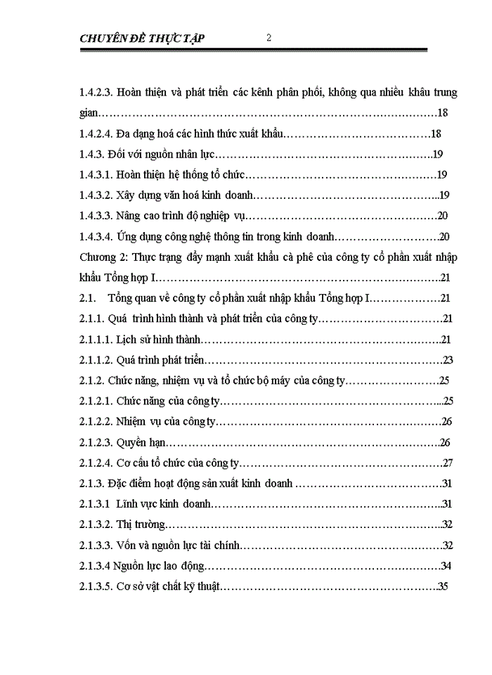 image for page Giải pháp đẩy mạnh xuất khẩu cà phê tại công ty cổ phần xuất nhập khẩu Tổng hợp I