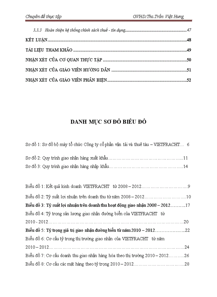 Thực trạng và giải pháp giao nhận hàng hóa quốc tế bằng đường biển tại Công ty cổ phần  vận tải và thuê tàu VIETFRACHT