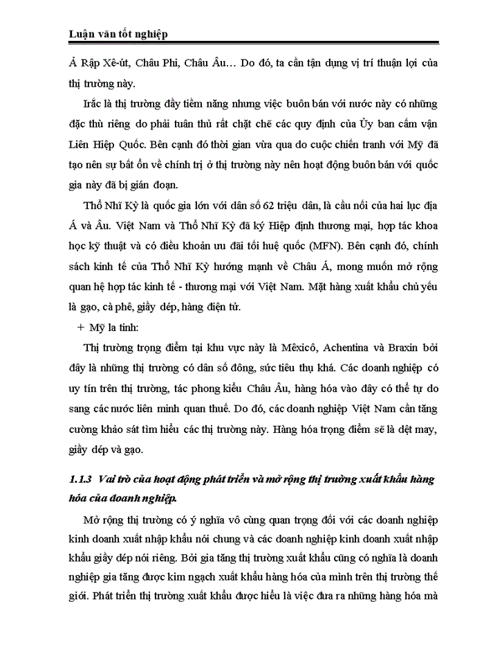 image for page Phát triển và mở rộng thị trường xuất khẩu của công ty TNHH NN một thành viên giầy Thượng Đình