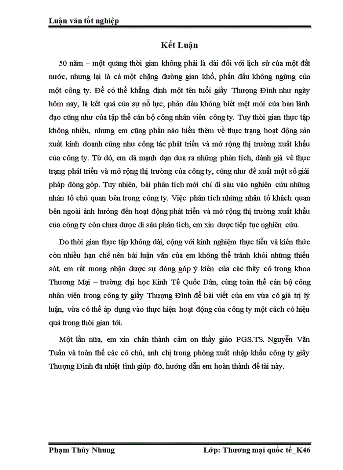 image for page Phát triển và mở rộng thị trường xuất khẩu của công ty TNHH NN một thành viên giầy Thượng Đình