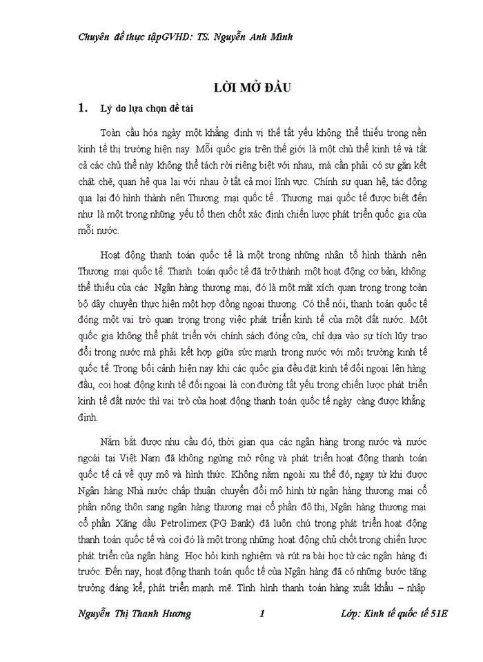 image for page Đẩy mạnh hoạt động thanh toán quốc tế tại ngân hàng thương mại cổ phần xăng dầu petrolimex (pg bank