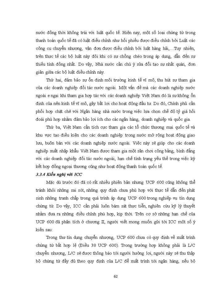 image for page Vận dụng UCP 600 trong việc giải quyết các tranh chấp phát sinh trong phương thức thanh toán tín dụng  chứng từ tại một số NHTM Việt Nam