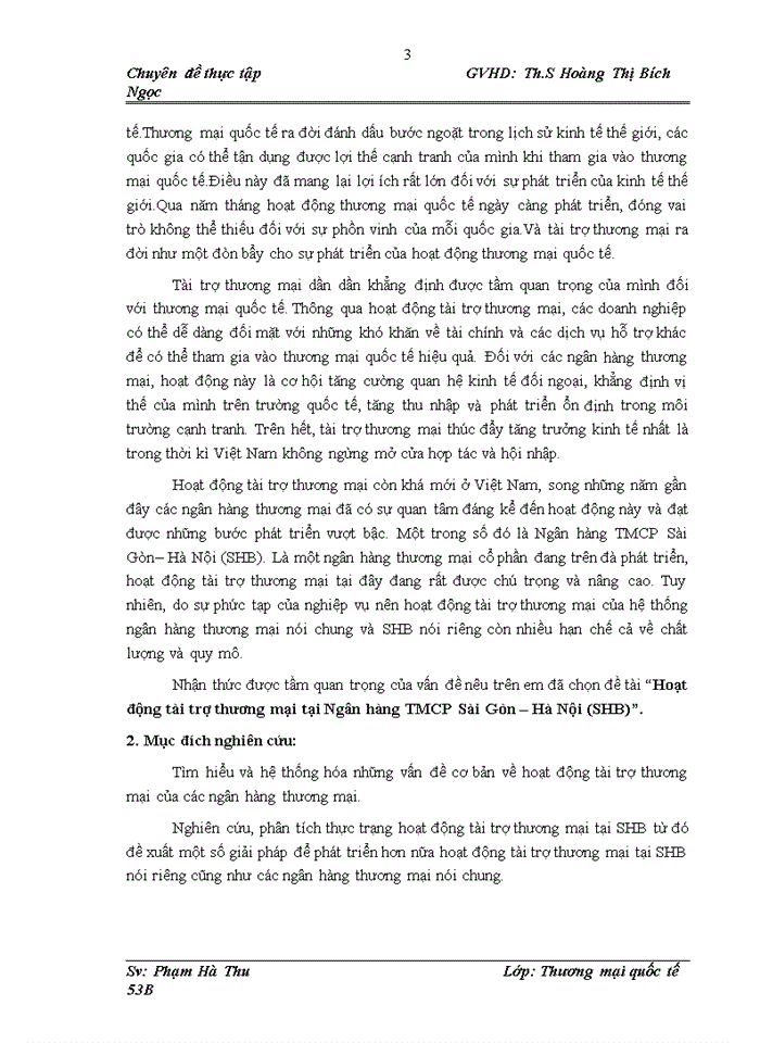 image for page Hoạt động tài trợ thương mại tại Ngân hàng TMCP Sài Gòn – Hà Nội (SHB)