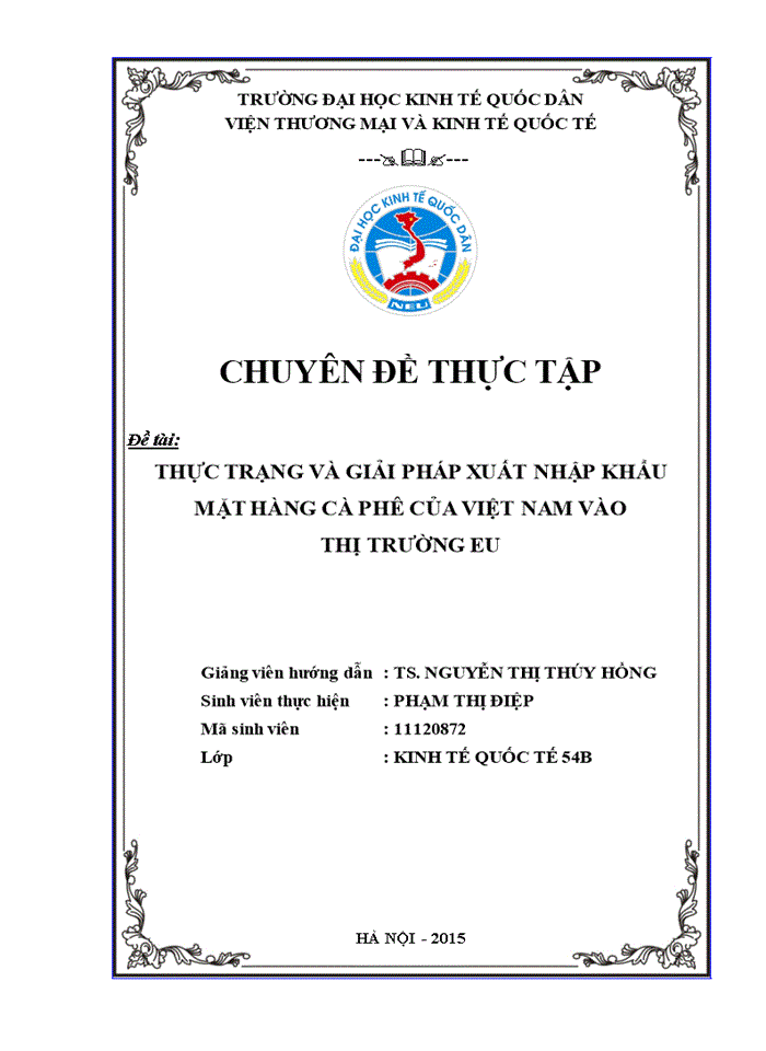 image for page Thực trạng và giải pháp xuất nhập khẩu mặt hàng cà phê của việt nam vào thị trường eu