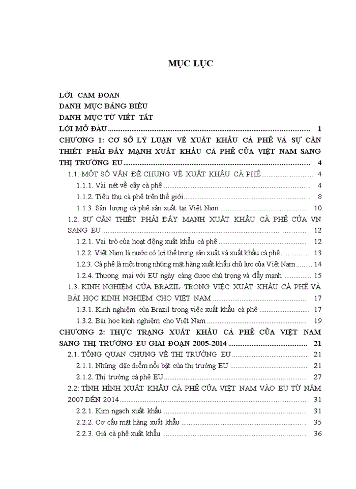 image for page Thực trạng và giải pháp xuất nhập khẩu mặt hàng cà phê của việt nam vào thị trường eu