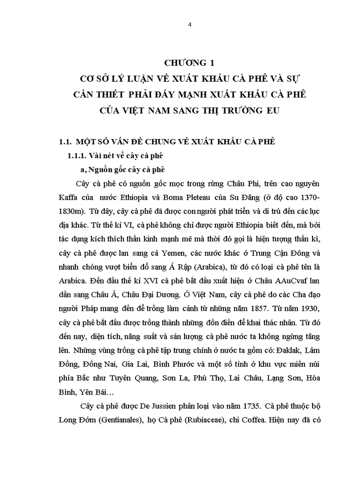 image for page Thực trạng và giải pháp xuất nhập khẩu mặt hàng cà phê của việt nam vào thị trường eu