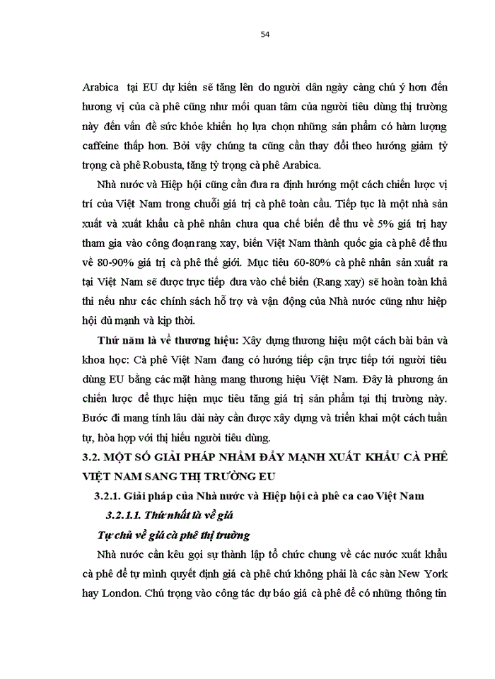 image for page Thực trạng và giải pháp xuất nhập khẩu mặt hàng cà phê của việt nam vào thị trường eu