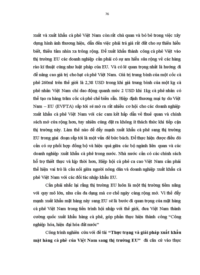 image for page Thực trạng và giải pháp xuất nhập khẩu mặt hàng cà phê của việt nam vào thị trường eu