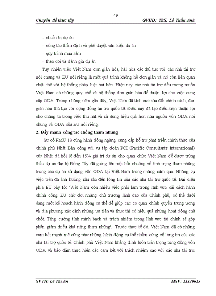 image for page Thực trạng về viện trợ phát triển chính thức của liên minh châu âu và các nước thành viên cho việt nam