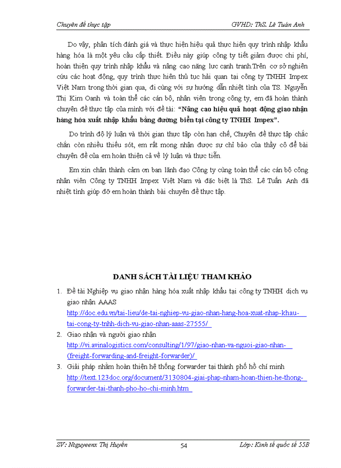 image for page Nâng cao hiệu quả hoạt động giao nhận hàng hóa xuất nhập khẩu bằng đường biển tại công ty TNHH Impex Việt Nam
