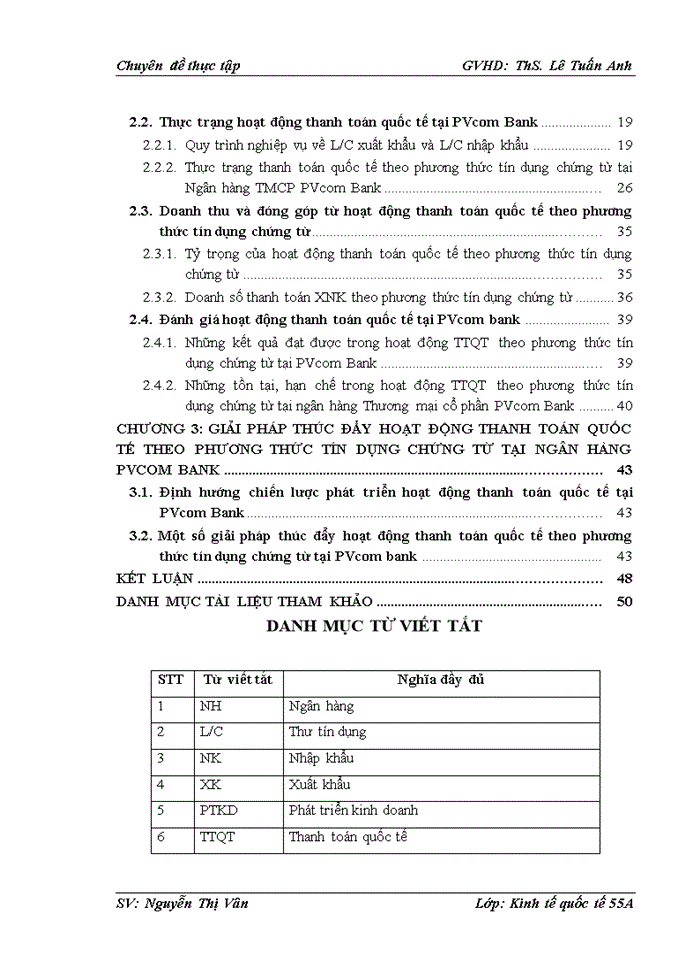 Thực trạng và một số giải pháp phát triển hoạt động thanh toán quốc tế theo phương thức tín dụng chứng từ tại ngân hàng thương mại cổ phần đại chúng việt nam (pvcom bank)