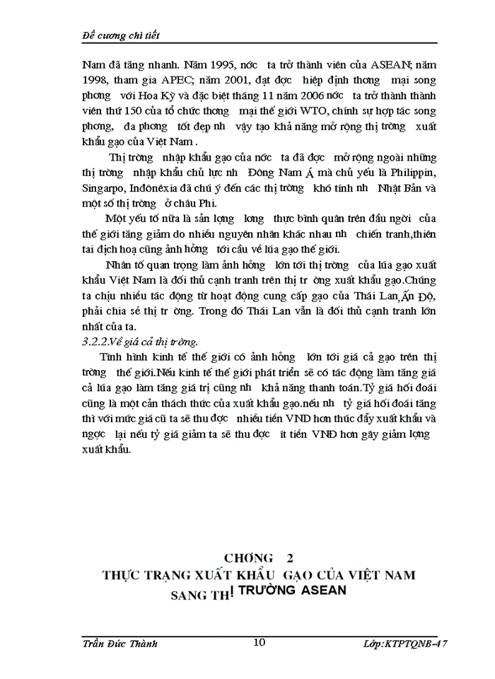 image for page Hoạt động xuất khẩu gạo sang thị trường ASEAN. Thực trạng và giải pháp