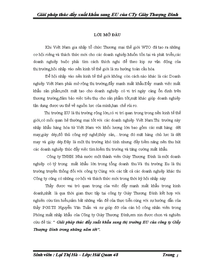 image for page Giải pháp thúc đấy xuất khẩu sang thị trường eu của công ty giầy thượng đình trong những năm tới