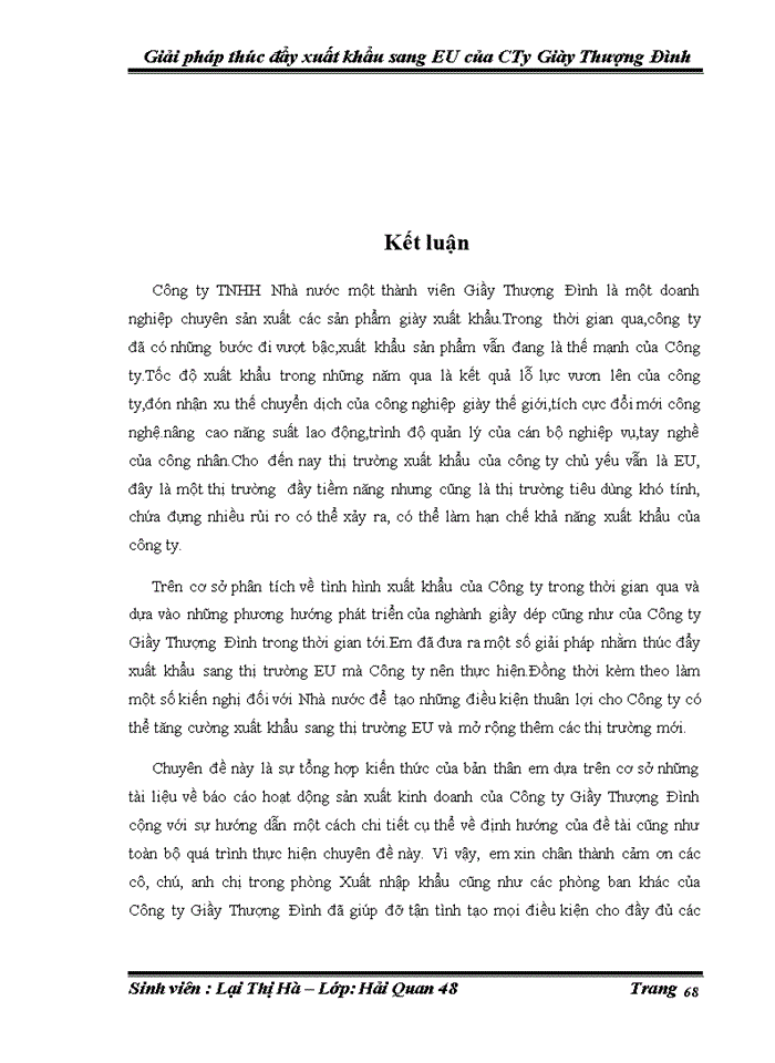 image for page Giải pháp thúc đấy xuất khẩu sang thị trường eu của công ty giầy thượng đình trong những năm tới