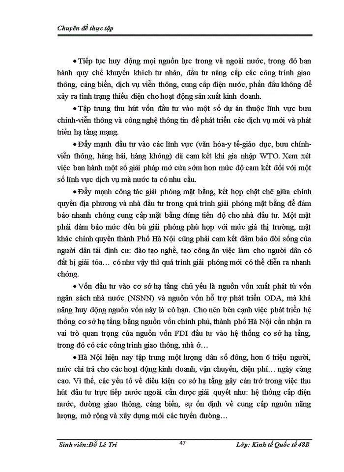 image for page Giải pháp tăng cường thu hút đầu tư trực tiếp nước ngoài (FDI) vào thành phố Hà Nội