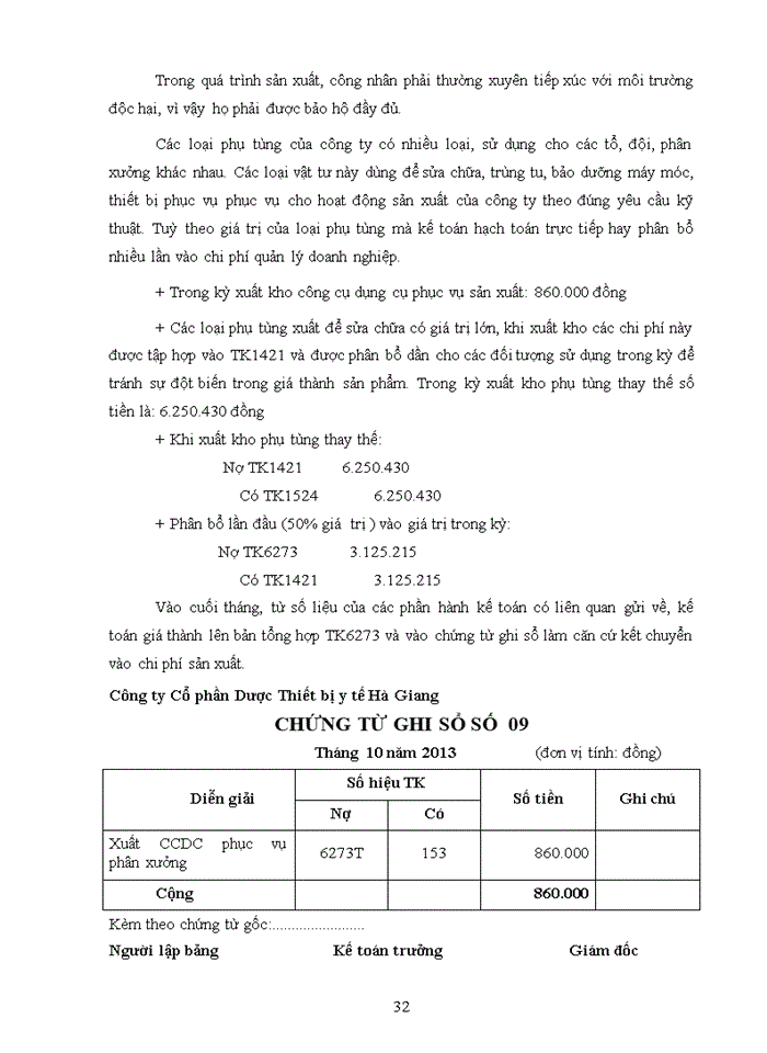 image for page Kế toán tập hợp chi phí sản xuất và tính giá thành sản phẩm tại Công ty Cổ phần Dược Thiết bị y tế Hà Giang