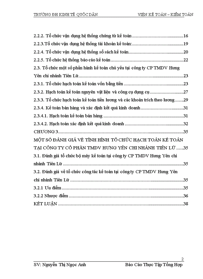 image for page Tổ chức bộ máy kế toán và hệ thống kế toán tại công ty CP TMDV Hưng Yên chi nhánh Tiên Lữ.