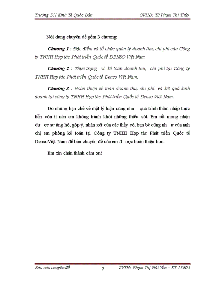 image for page Hoàn thiện kế toán doanh thu, chi phí và xác định kết quả kinh doanh tại Công ty TNHH Hợp tác và Phát triển Quốc tế DENSO Việt Nam