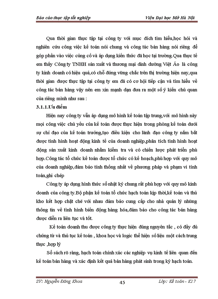 image for page Thực trạng kế toán bán hàng tại công ty tnhh sản xuất và thương mại dinh dưỡng việt áo