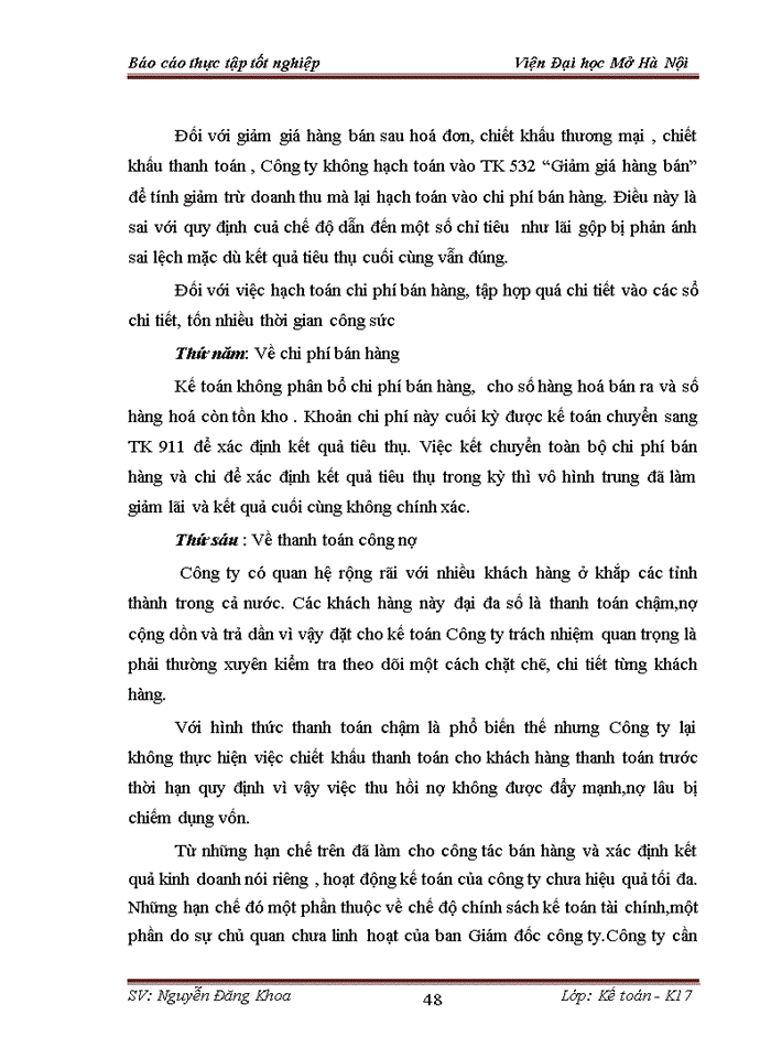 image for page Thực trạng kế toán bán hàng tại công ty tnhh sản xuất và thương mại dinh dưỡng việt áo