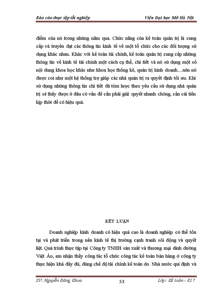 image for page Thực trạng kế toán bán hàng tại công ty tnhh sản xuất và thương mại dinh dưỡng việt áo