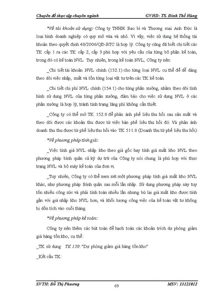 image for page Hoàn thiện kế toán NVL tại Công ty TNHH Bao bì và Thương mại Anh Đức