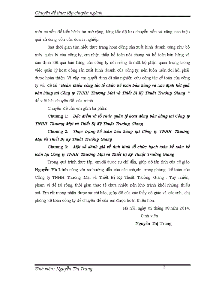 image for page Hoàn thiên công tác tổ chức kế toán bán hàng và xác định kết quả bán hàng tại Công ty TNHH Thương Mại và Thiết Bị Kỹ Thuật Trường Giang