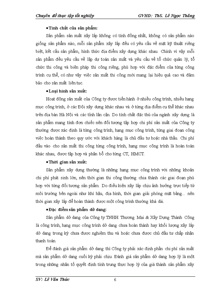 image for page Hoàn thiện kế toán chi phí sản xuất và tính giá thành sản phẩm xây lắp tại công ty tnhh thương mại & xây dựng thành công