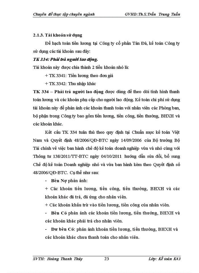 image for page Hoàn thiện kế toán tiền lương và các khoản trích theo lương tại Công ty cổ phần Tản Đà