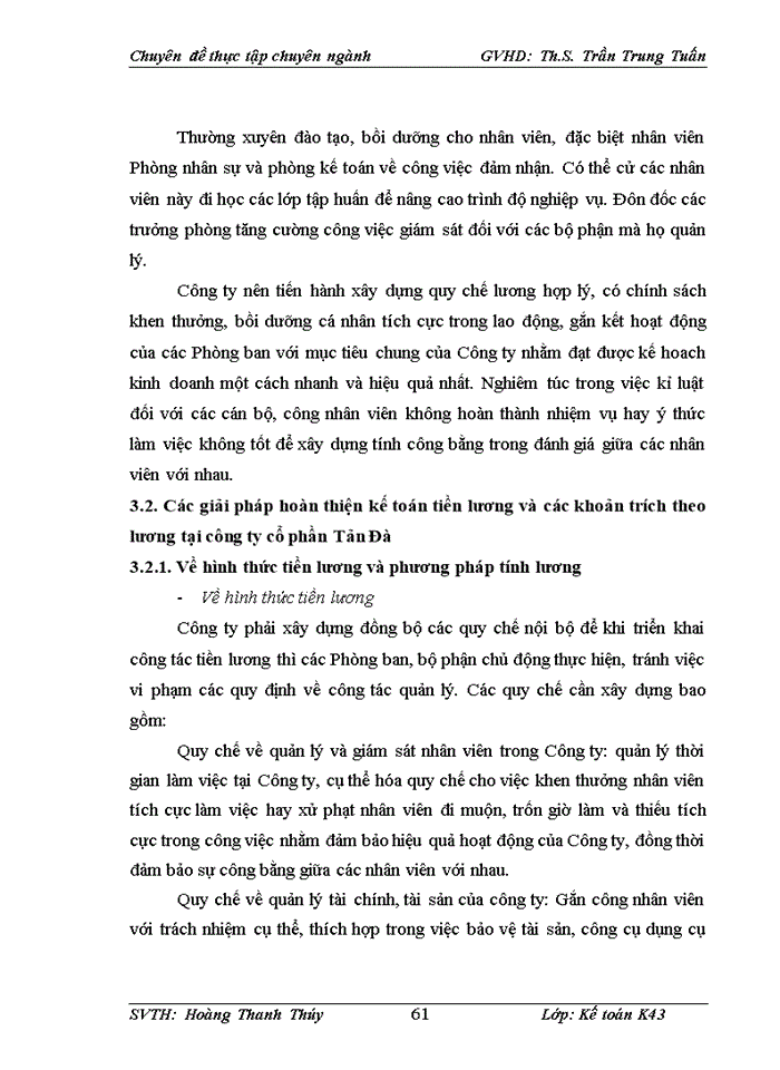 image for page Hoàn thiện kế toán tiền lương và các khoản trích theo lương tại Công ty cổ phần Tản Đà