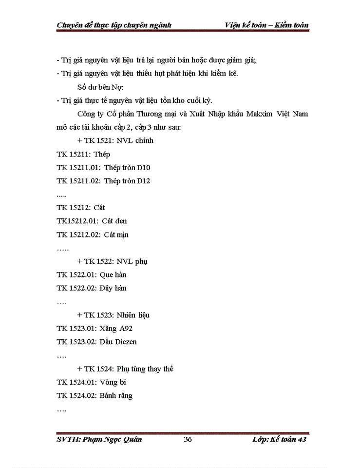 image for page Hoàn thiện kế toán nguyên vật liệu tại công ty cổ phần thương mại và xuất nhập khẩu makxim việt nam