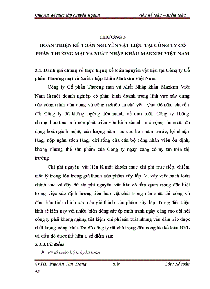 image for page Hoàn thiện kế toán nguyên vật liệu tại công ty cổ phần thương mại và xuất nhập khẩu makxim việt nam