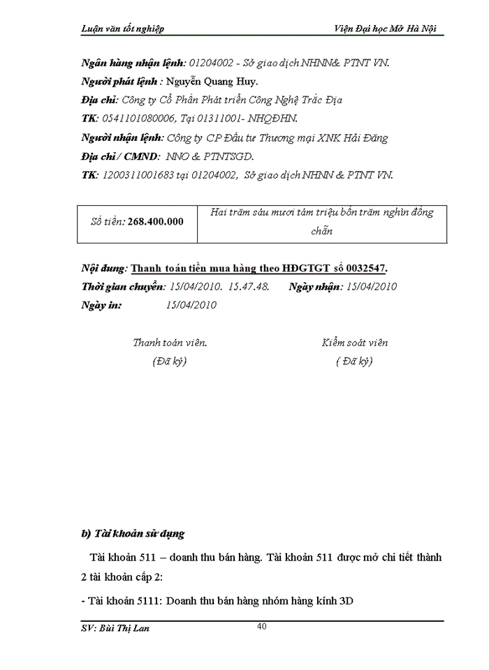 image for page Hoàn thiện công tác kế toán bán hàng và xác định kết quả bán hàng tại Công ty cổ phần Đầu tư Thương mại XNK Hải Đăng