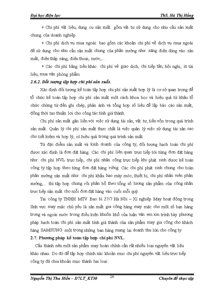image for page Tổ chức công tác kế toán chi phí sản xuất và tính giá thành sản phẩm tại Công ty TNHH Nhà nước một thành viên Bao Bì 277 Hà Nội – Xí nghiệp may