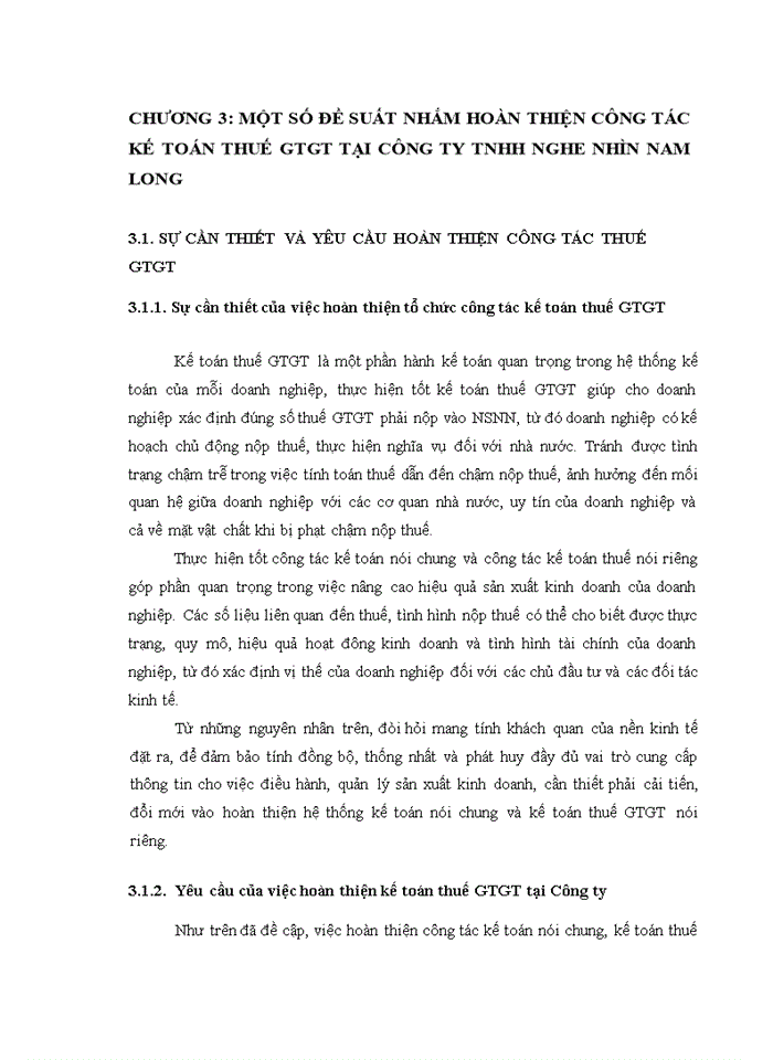 image for page Hoàn thiện công tác kế toán thuế GTGT tại công ty TNHH Nghe Nhìn Nam Long