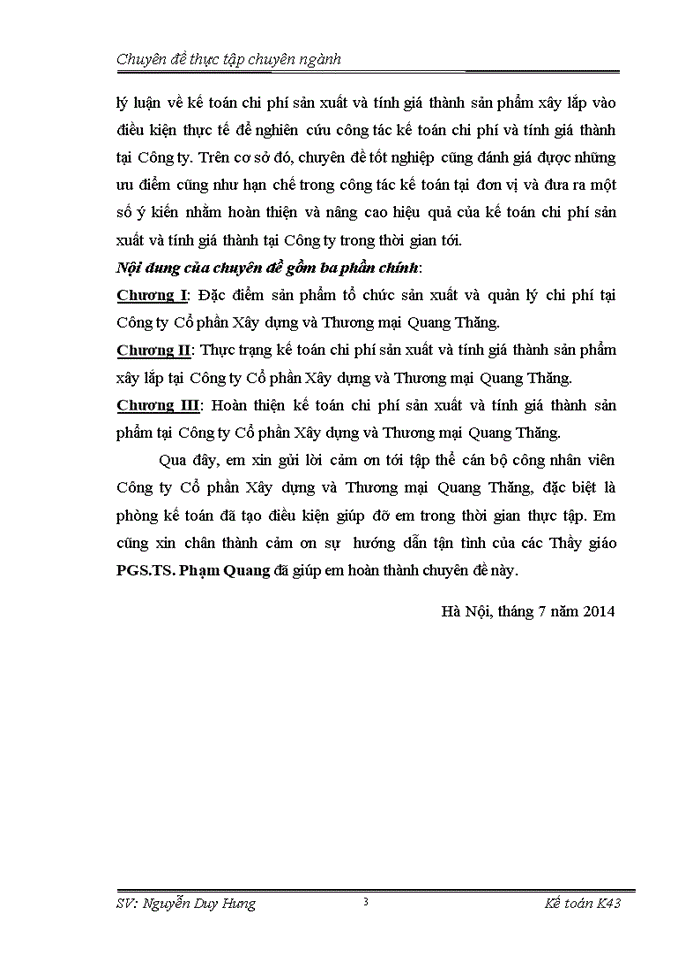 image for page Hoàn thiện Kế toán chi phí sản xuất và tính giá thành sản phẩm xây lắp tại Công ty Cổ phần Xây dựng và Thương mại Quang Thăng