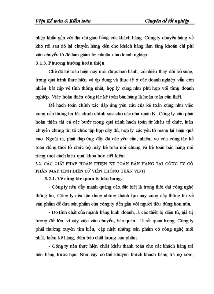 image for page Hoàn thiện kế toán bán hàng tại Công ty CP Máy tính ĐT VT Tuấn Vinh