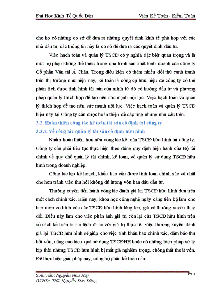 image for page Hoàn thiện kế toán tài sản cố định hữu hình tại Công ty Cổ phần Vận tải Á Châu