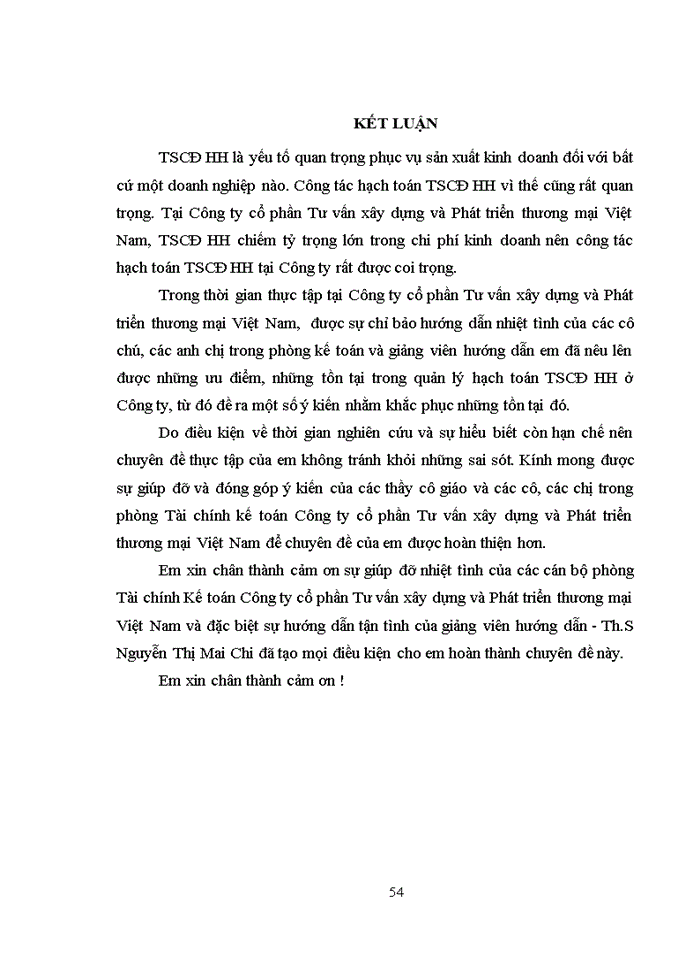 image for page Hoàn thiện kế toán tài sản cố định hữu hình tại công ty cổ phần tư vấn xây dựng và phát triển thương mại việt nam