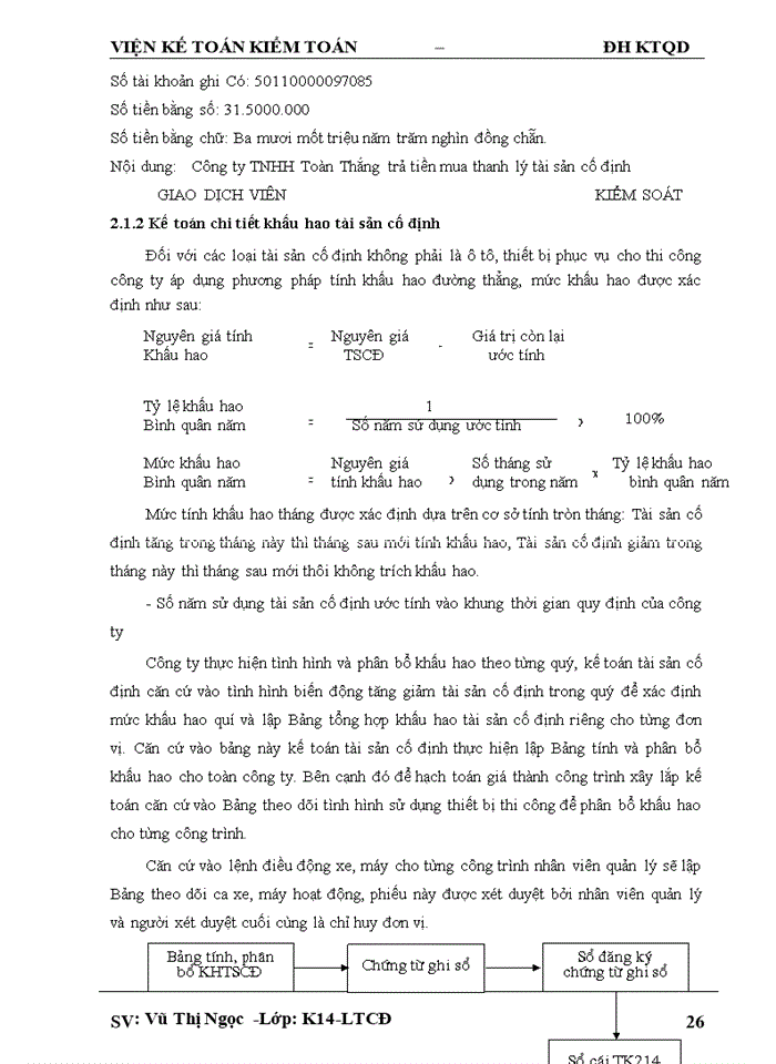 image for page Hoàn thiện kế toán tài sản cố định hữu hình tại Công ty cổ phần tư vấn & đầu tư xây dựng Tây Đô