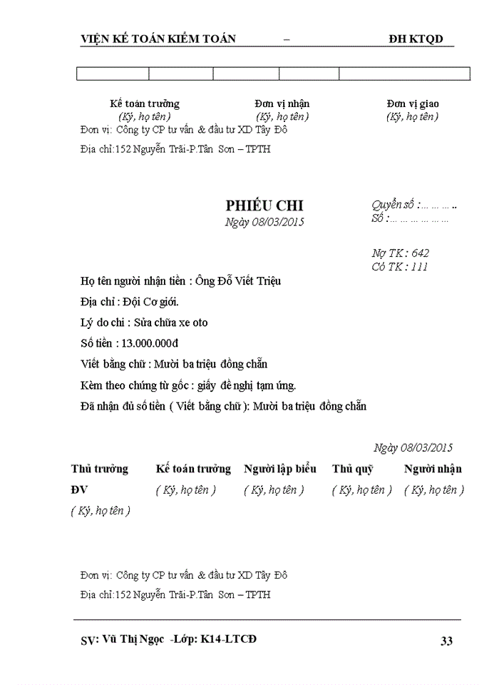 image for page Hoàn thiện kế toán tài sản cố định hữu hình tại Công ty cổ phần tư vấn & đầu tư xây dựng Tây Đô