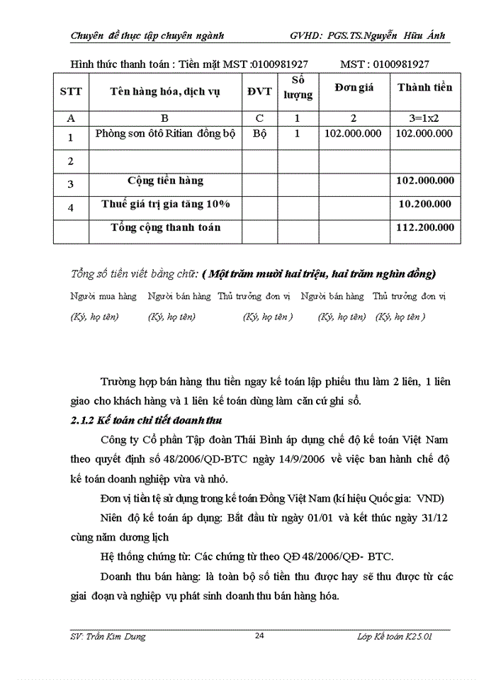 image for page Hoàn thiện kế toán bán hàng và xác định kết quả kinh doanh tại Công ty Cổ phần Tập đoàn Thái Bình