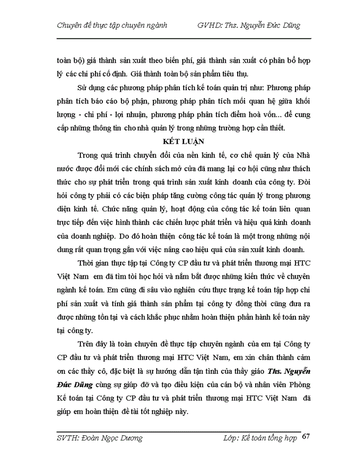 image for page Hoàn thiện kế toán chi phí sản xuất và tính giá thành sản phẩm tại công ty CP đầu tư và phát triển thương mại HTC Việt Nam
