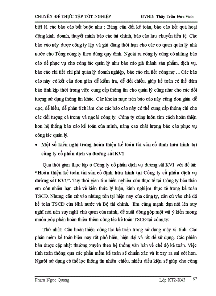 image for page Hoàn thiện kế toán tài sản cố định hữu hình tại Công ty cổ phần dịch vụ đường sắt KV1