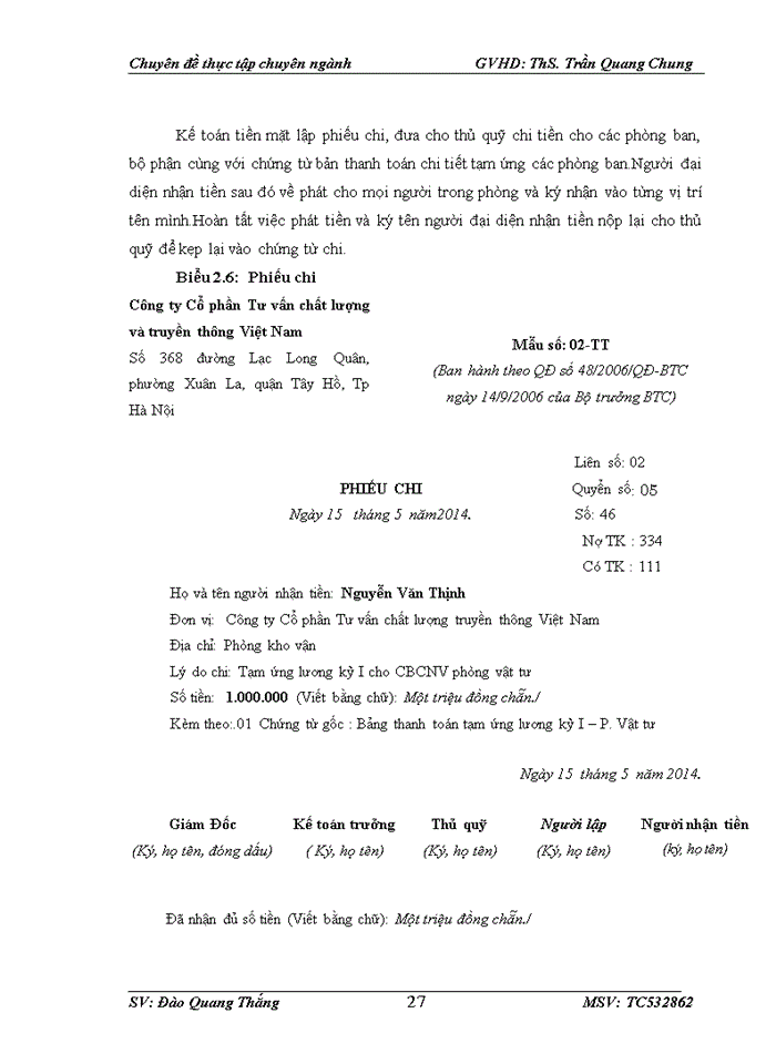 image for page Hoàn thiện kế toán tiền lương và các khoản trích theo lương tại Công ty Cổ phần Tư vấn chất lượng và truyền thông Việt Nam