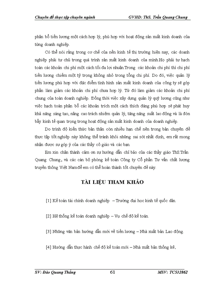 image for page Hoàn thiện kế toán tiền lương và các khoản trích theo lương tại Công ty Cổ phần Tư vấn chất lượng và truyền thông Việt Nam