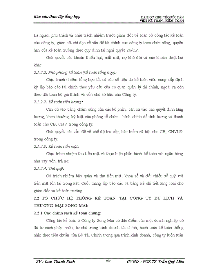 image for page Tổ chức bộ máy kế toán và hệ thống kế toán tại công ty cổ phần Du lịch và Thương mại Song Mai.