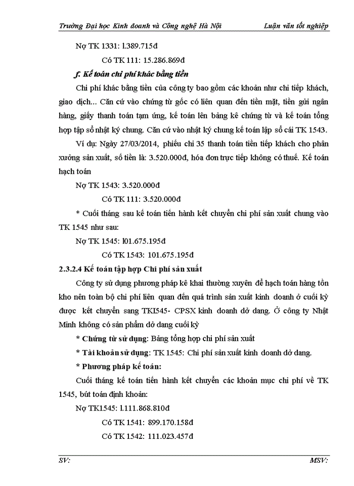 image for page Kế toán tập hợp chi phí sản xuất và tính giá thành sản phẩm tại Công ty Nhật Minh